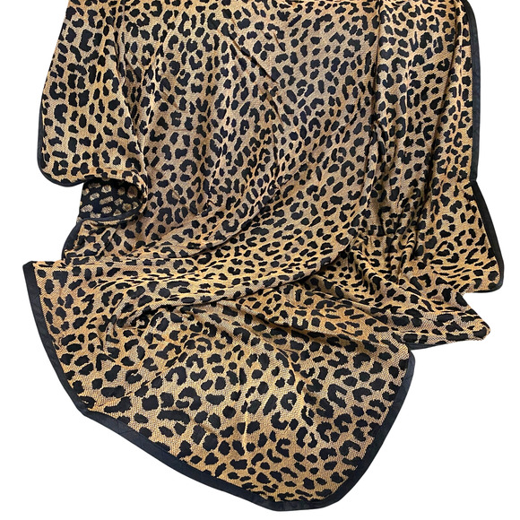 Made in USA Woven Tapestry Throw Blanket Cheetah Animal Print Large 52x72 NEW - Picture 2 of 5